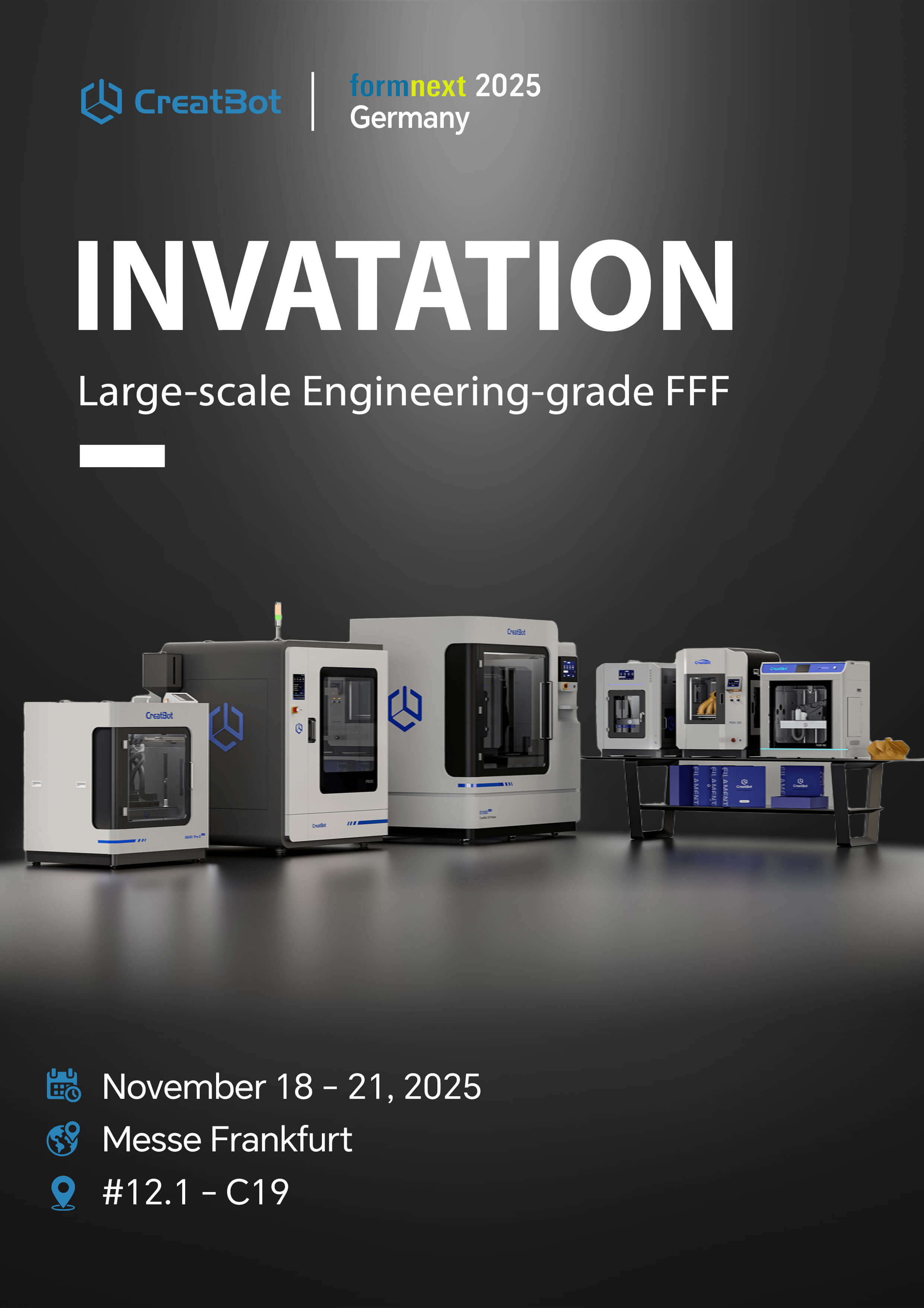 CreatBot Formnext Five Flagship Models
